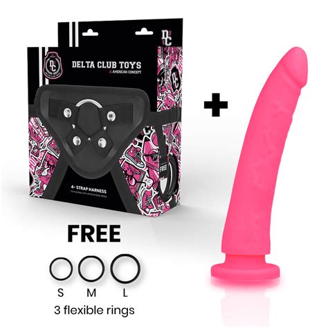 Dildo Indossabile Donna Con Imbracatura Delta Club Cm Rosa
