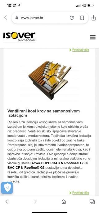 Isover Climabac Mineralna Staklena Vuna 8cm 600x1200 Tvrda