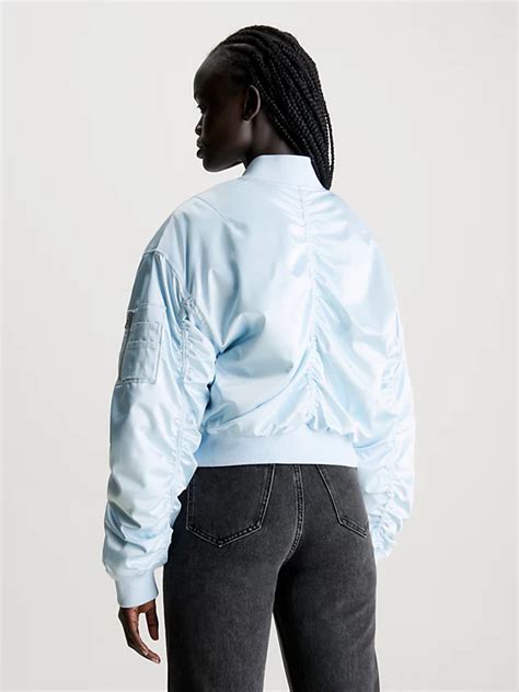 Cropped Satin Bomber Jacket Calvin Klein® J20j222591cyr