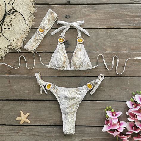 Billionm Three Point Strap Bikini Split Swimsuit Woman New Multi