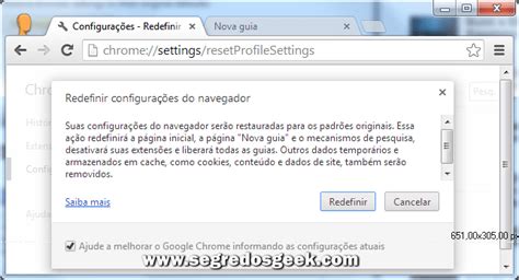 Como Restaurar O Seu Navegador Web Para Suas Configura Es Padr Es