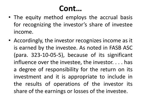 Advansed Accounting Ch The Equity Method Of Accounting For