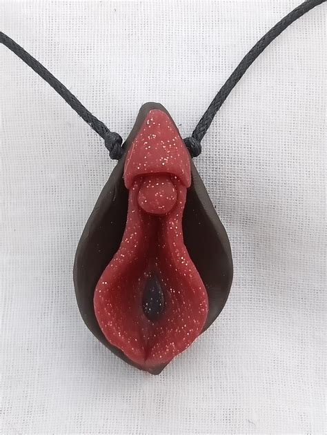 Yoni Vulva Pendant Red Velvet Etsy