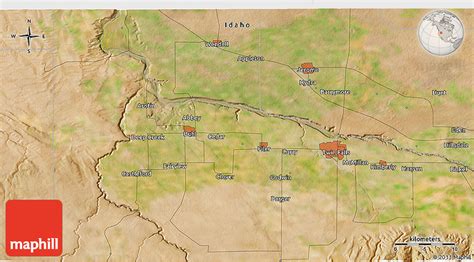 Satellite 3D Map of Twin Falls