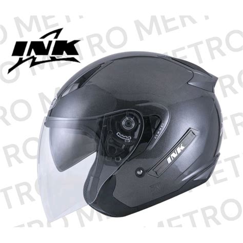 Jual Helm Ink Metro Solid Double Visor Sni Original Shopee Indonesia