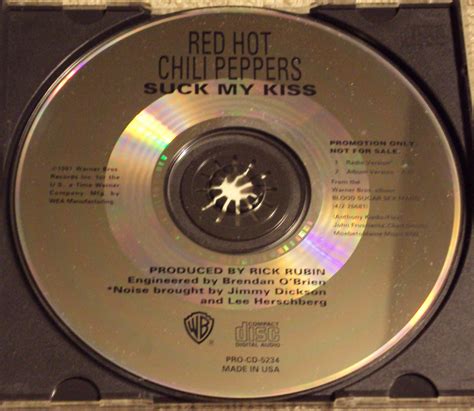 Red Hot Chili Peppers Suck My Kiss Versions Usa Promo Cd Single