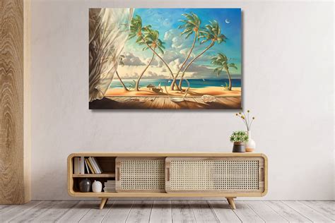 Vladimir Kush Ocean Breeze Canvas Poster, Vladimir Kush Beach Landscape, Vladimir Kush Wall Art ...