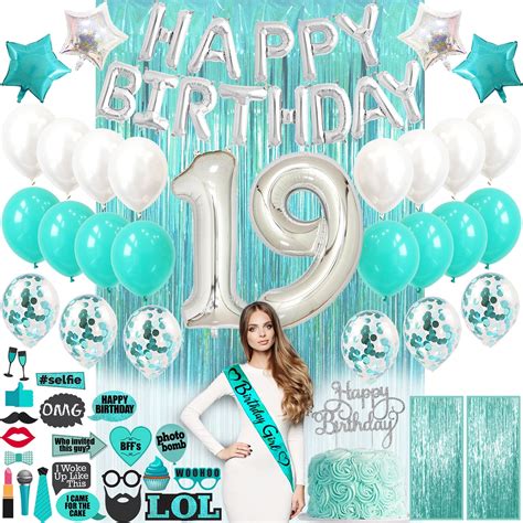 birthday decorations party supplies teal green decorations