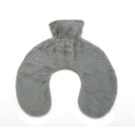 Nouveau U Shaped Hot Water Bottle With Faux Fur Cover Assorted Colours Mitre