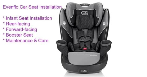How To Install Evenflo Car Seat Manual Instructions