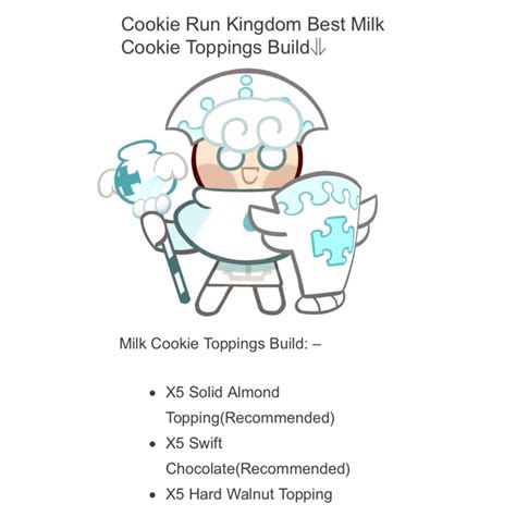 Pin By Ysabelle Canlas On Cookie Run Kingdom Toppings Guide Cookie Run Cookie Toppings Milk