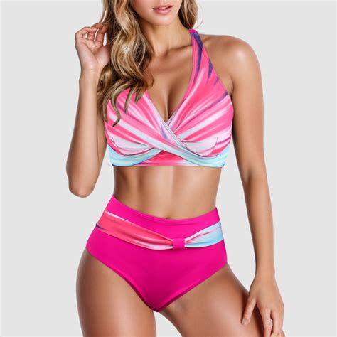 Dorinao 2025 Woman New Split Wrap Lace Up Hollow Out Bikini Solid Color Sexy High Waist Quick