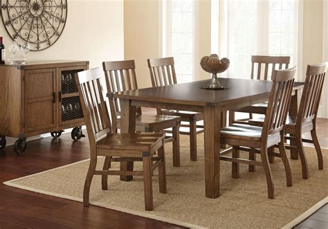 Hailee Antique Oak Extendable Rectangular Dining Room Set from Steve Silver (HA500T) | Coleman ...