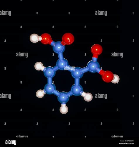 phthalic acid molecular model   industrial chemical phthalic acid