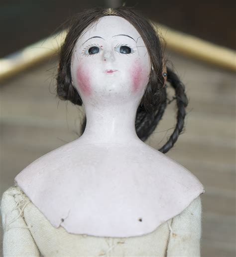 Куколка из папье-маше 33см - на сайте антикварных кукол.