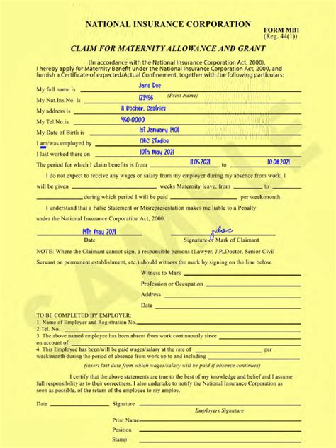 Sample Completed Medical Certificate Of Confinement Form Pdf