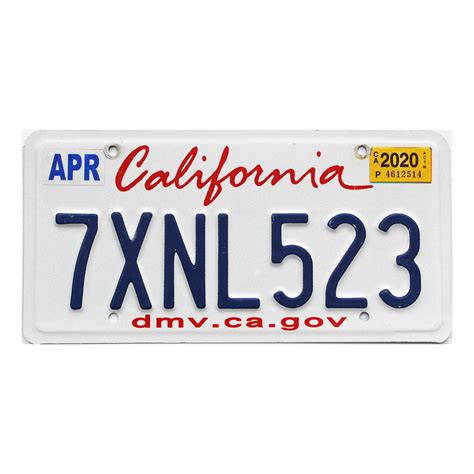 2020 California 7xnl523 Cool Ca License Plates