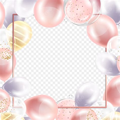 Pink Birthday Balloons White Transparent Purple Pink Luxury Birthday