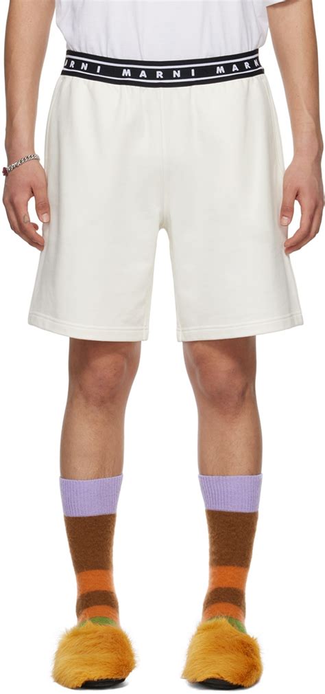 Marni White Jacquard Shorts Marni
