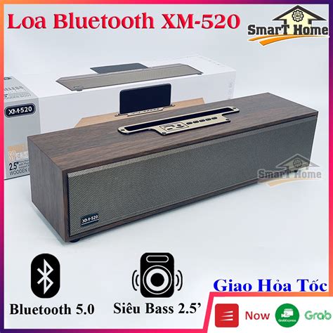 Loa bluetooth XM 520 Siêu Bass Loa Bluetooth Để Bàn Vỏ Gỗ 20W Thiết