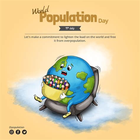 Premium Psd World Population Day Control Template