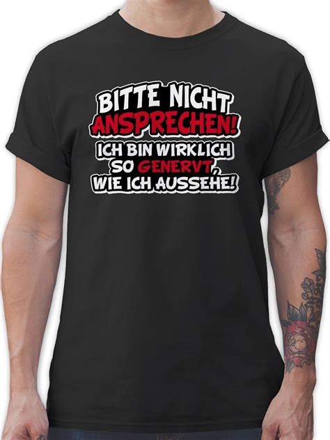 T Shirt Herren Spr Che Statement Mit Spruch Bitte Nicht Ansprechen