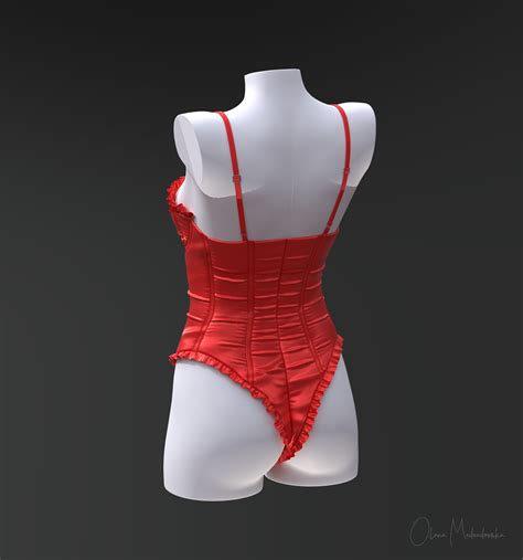 Lingerie Bodysuit D Model CGTrader