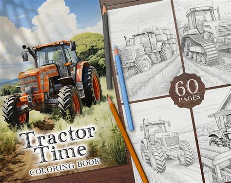 60 Tractor Time Digital Coloring Book, Heavy Vechicles Coloring Pages ...