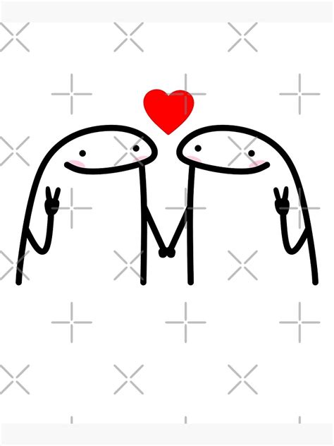 Flork Love Meme Stickers Poster For Sale By Chstockofficial Redbubble