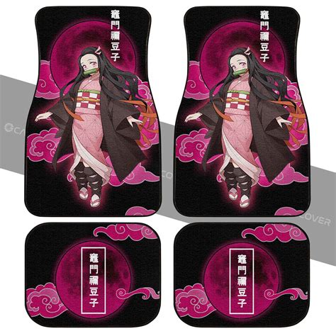 Nezuko Car Floor Mats Custom Demon Slayer Anime Car Accessories