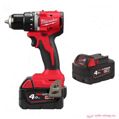 Аккумуляторная компактная дрель-шуруповерт Milwaukee M18 BLDDRC-402C ...