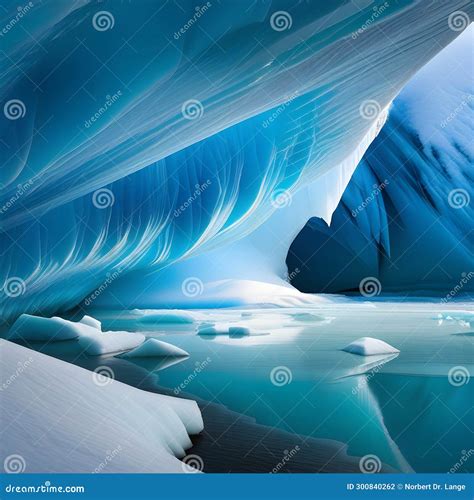 Large Icebergs Ai Generatet Stock Illustration Illustration Of