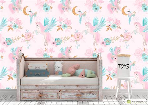 Детские Фотообои "единорог и цветы" под заказ, Art-Design.md