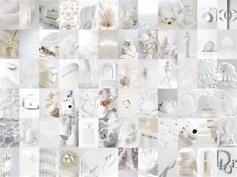 Photo Wall Collage Kit White Minimalist Aesthetic Clear Set 58 Off