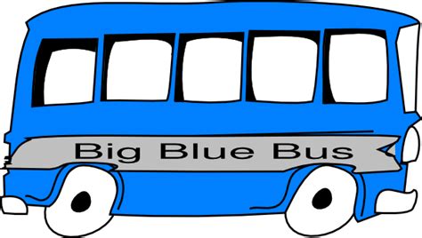 Big Blue Bus Clip Art At Clker Vector Clip Art Online Royalty