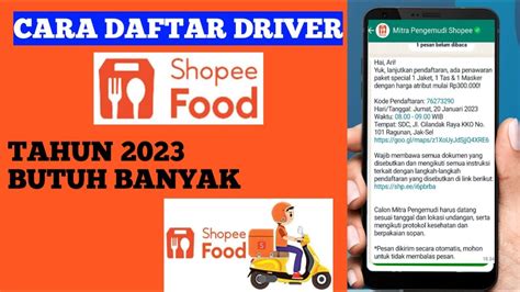 Cara Daftar Driver Shopee Food Langsung Aktif Pendaftaran Driver