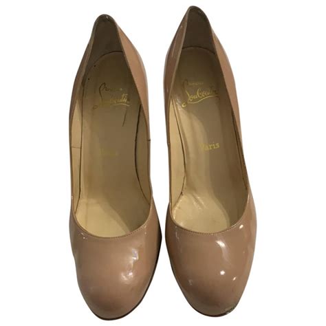 Christian Louboutin Nude Round Toe Pumps Gem