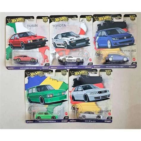 Hot Wheels Car Culture World Tour Set Completo 5 Miniaturas Universo Hot Wheels