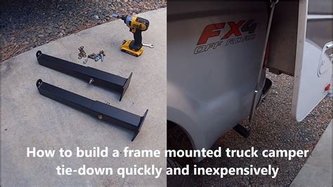 How To Build Frame Mount Truck Camper Tie Downs Youtube