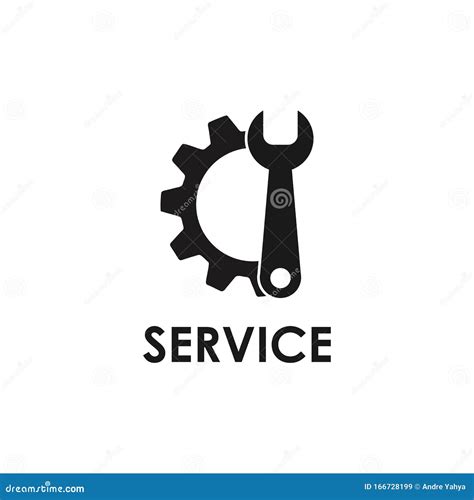 Diseño Del Logotipo De Reparación Y Servicio Stock de ilustración