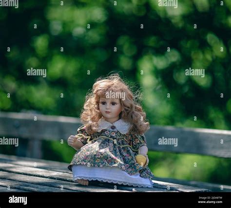 Amazing Realistic Vintage Porcelain Doll Toy With Brown Eyes