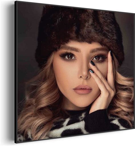 Tableau Acoustique Dame Blonde Sexy Au Chapeau Oriental Square Pro XL X Bol