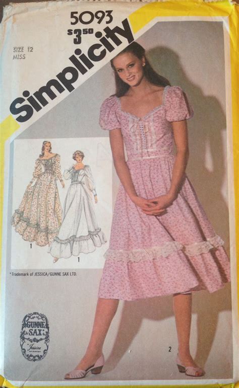 1981 Gunne Sax Dress Fashion Sewing Vintage Outfits Plus Size Sewing