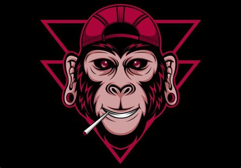 chimpanzee cool vector illustration 648041 Vector Art at Vecteezy