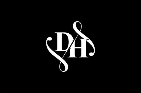 Dh Monogram Logo Design V6 By Vectorseller Thehungryjpeg