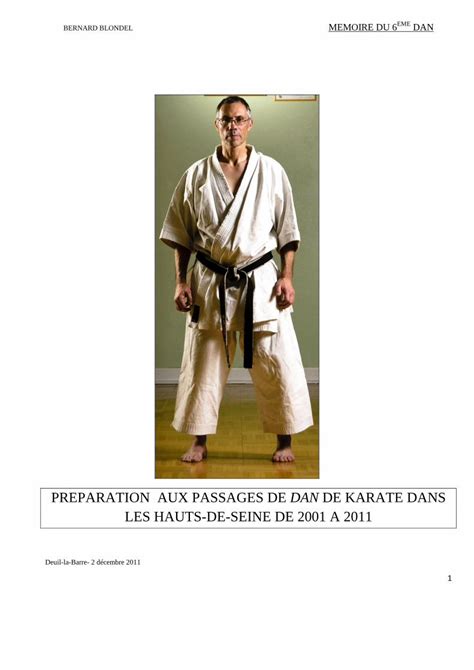 Pdf Preparation Aux Passages De Dan De Karate Preparation Aux