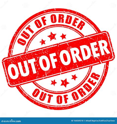 Out Of Order Vector Stamp Stock Vector Illustration Of Pictogram