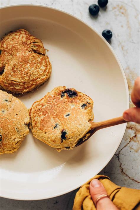 Vegan Blueberry Oatmeal Pancakes Gluten Free Nutriciously