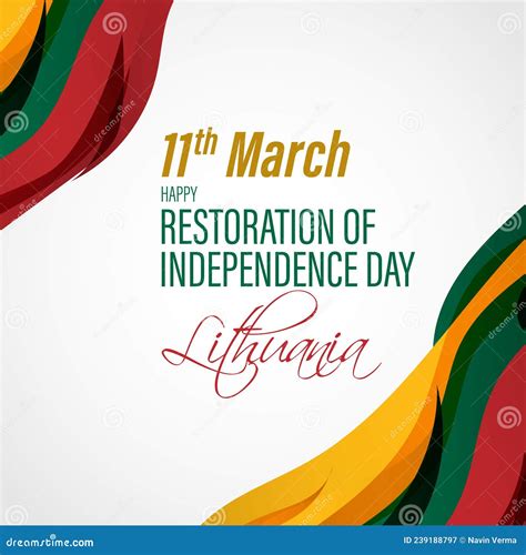 Vector Illustration for Happy Restoration of Independence Day Lithuania