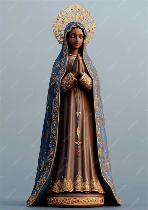 Nossa Senhora Aparecida Desenho Realista - Imagem realista gerada de Nossa Senhora da Aparecida Patrona do Brasil ...